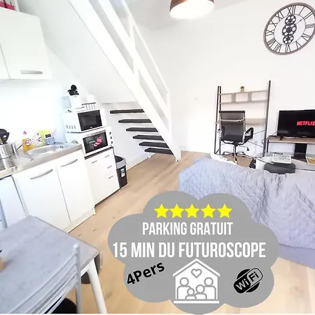 Pari57bis - T2 Meubles Entre Centre Et Futuroscope A 15min - Chu - Cci A 5 Min